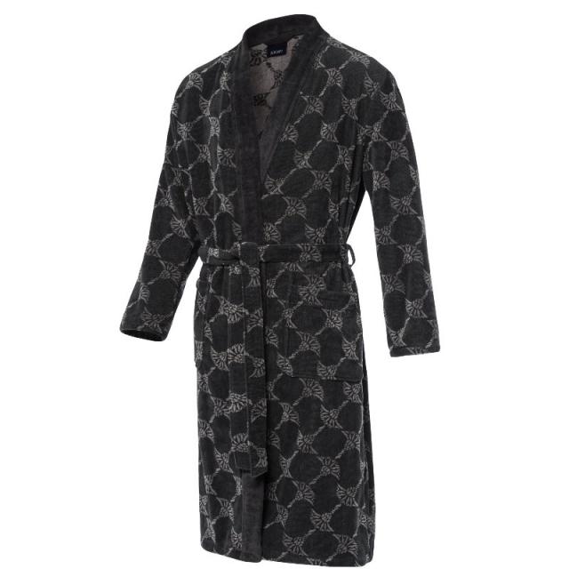Bademantel JOOP! Herren Kimono Velours Cornflower 1662 | Anthrazit 77