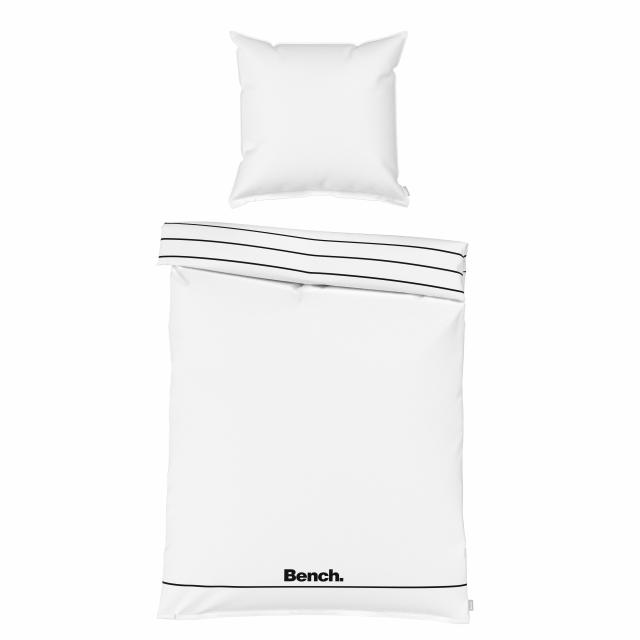 Bettwäsche  BENCH Calm Comfort - Wendemotiv - Farbe Weiß gestreift