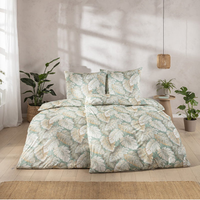 Mako-Interlook-Jersey Bettwäsche Estella Rabea 6301 | 550 reseda