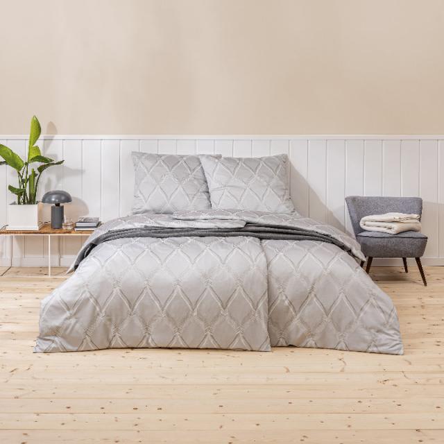 Mako-Satin Bettwäsche Estella Lyanna 7943 | silber 820