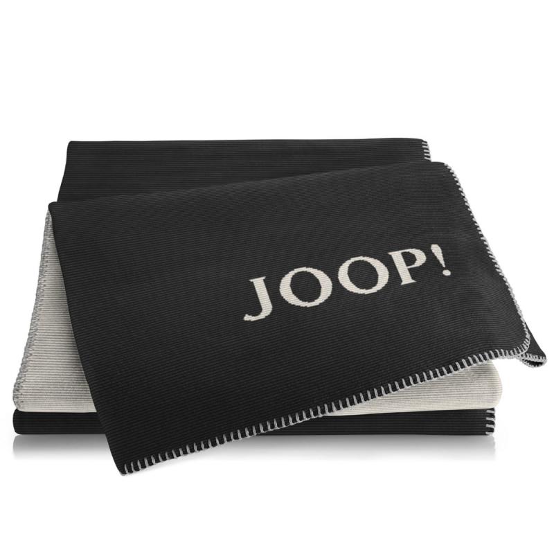 Wohndecke JOOP! Melange - Doubleface 706218 | Anthrazit - Silber