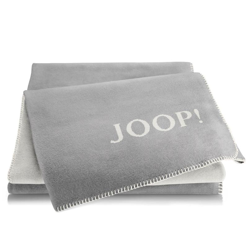 Wohndecke JOOP! Melange - Doubleface 739223 | Graphit - Ecru