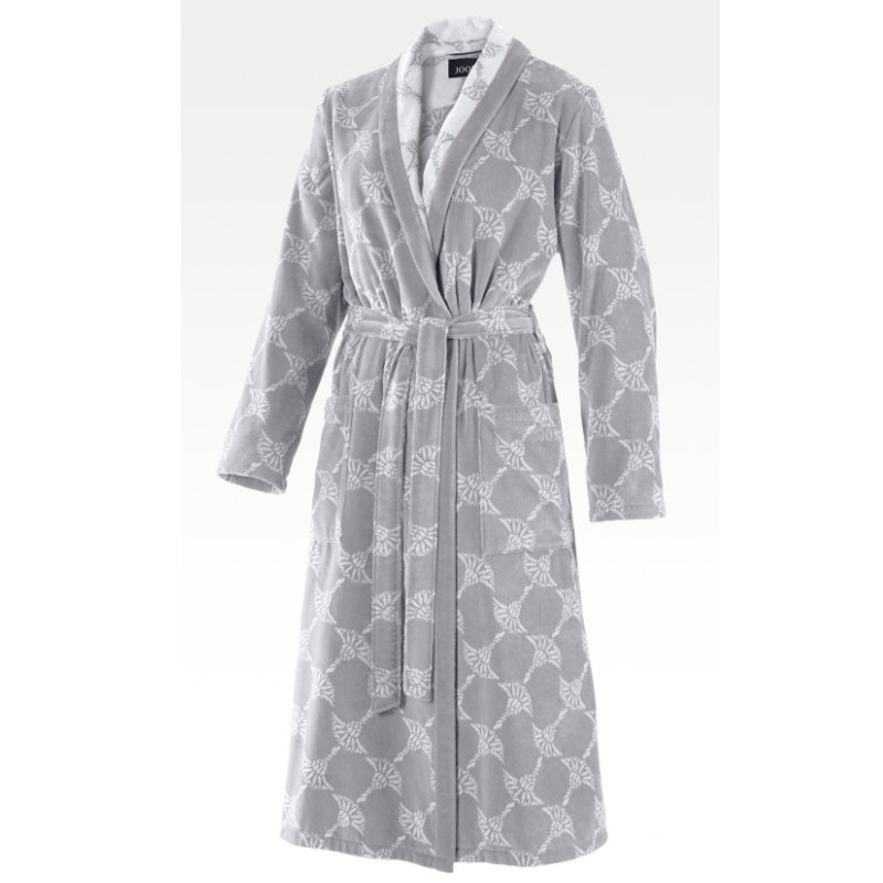 Bademantel JOOP! Damen Classic Velour 1645 | Silber 76