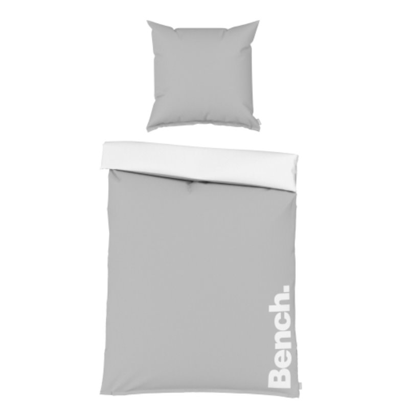 Bettwäsche  BENCH Urban Grey - Wendemotiv - Farbe Grau / Weiß
